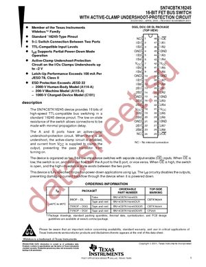 SN74CBTK16245DGVR datasheet  